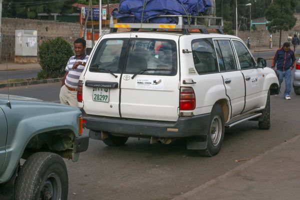 The start of the journey (our driver and car)