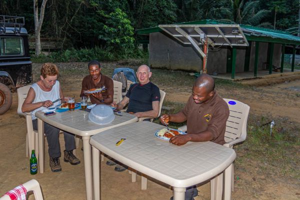 Diner time, Marian, Paul, Wilie and Michael