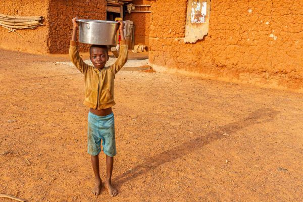 Fetching water a daily activity