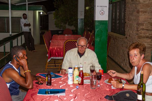 Dinner time at the restaurant on Mole NP