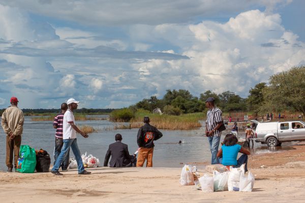 The ferry to Angola at Rundu