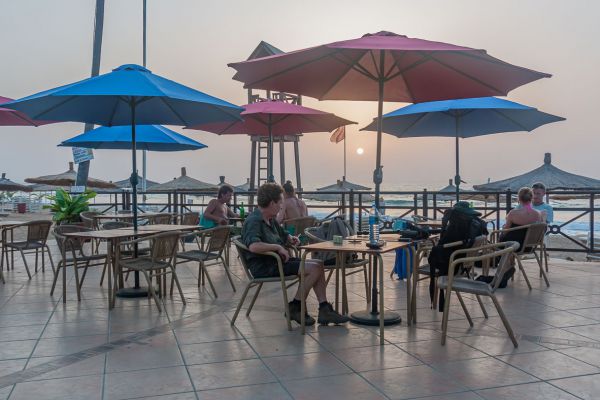 Senegambia sunset with Marian